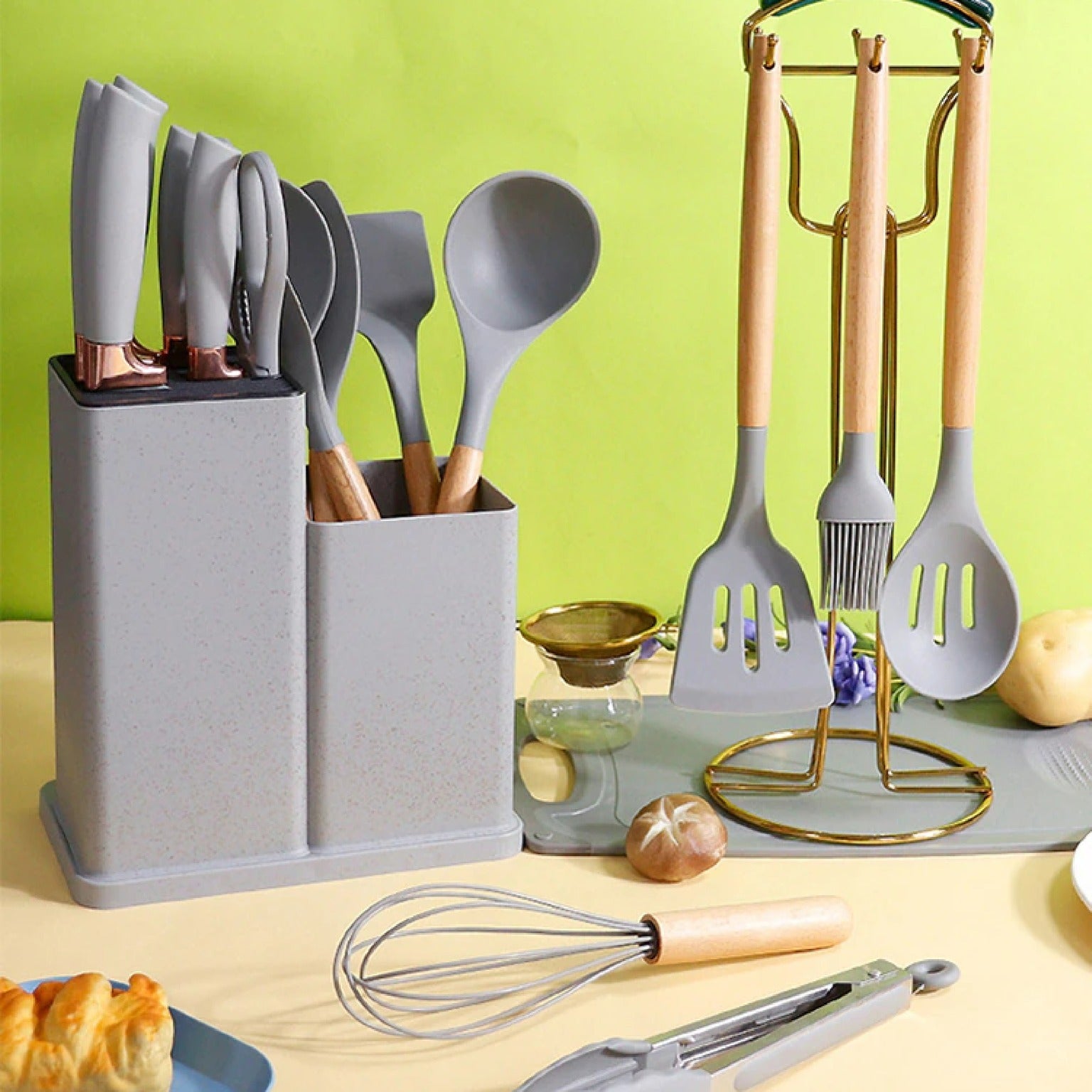 Set Utensilios de Cocina de Silicona (19UN)
