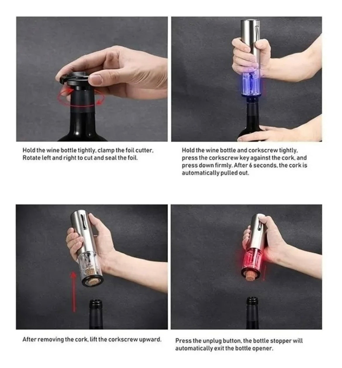 Sacacorchos eléctrico