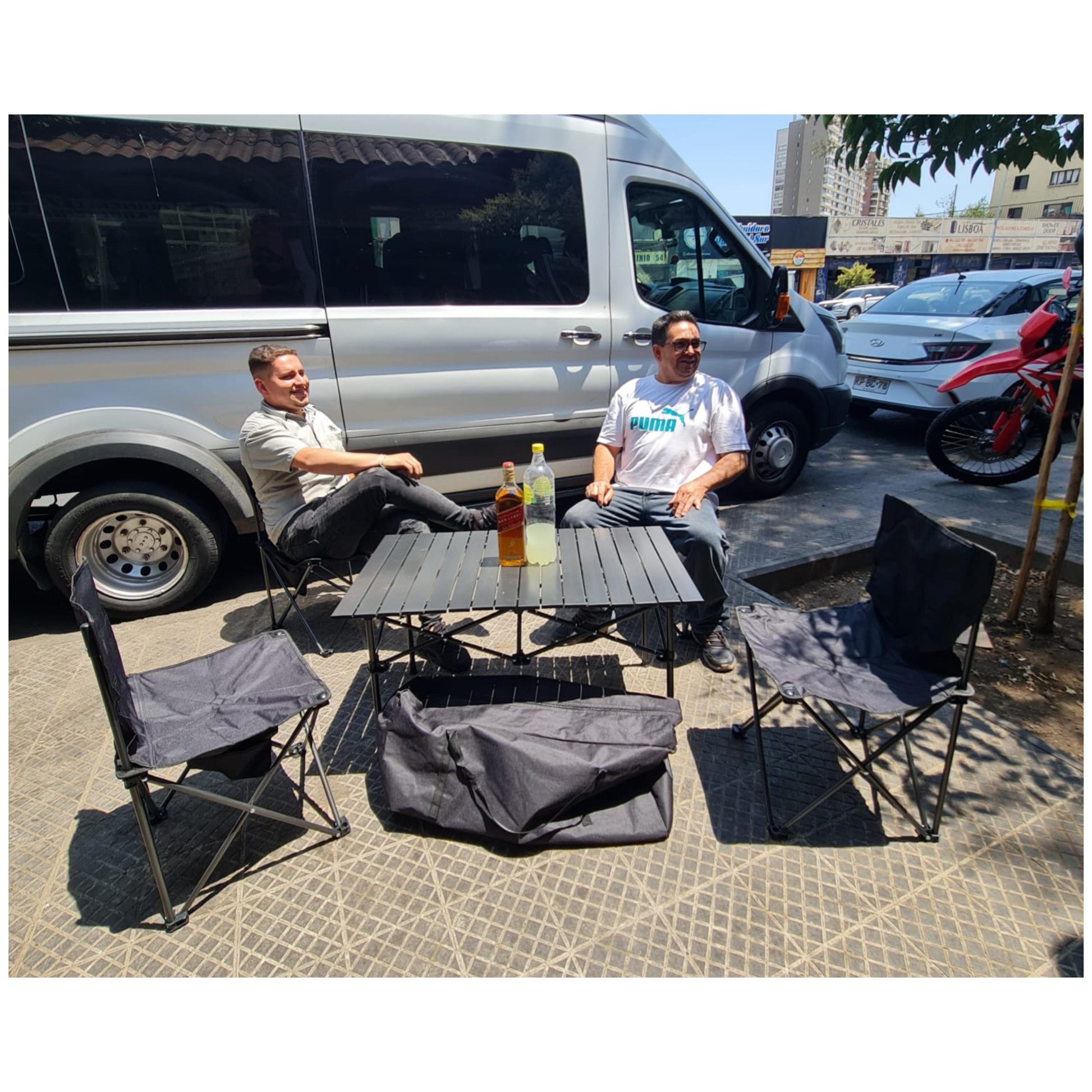 Mesa y Sillas Plegables para Camping (5UN)